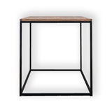 side table front view wooden top