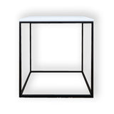 side table white top front view