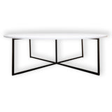 white round table side view