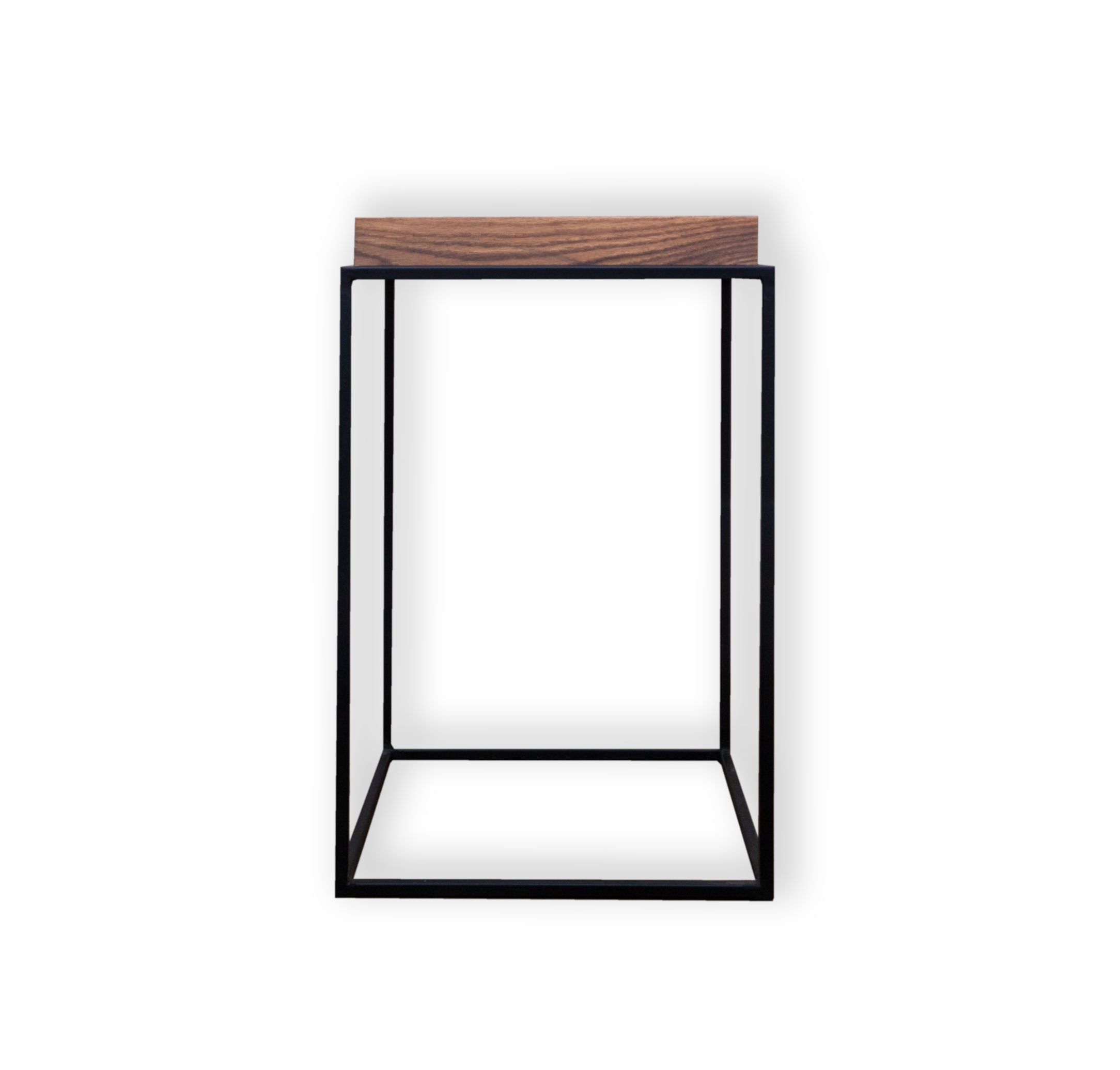 side table with tray top front view