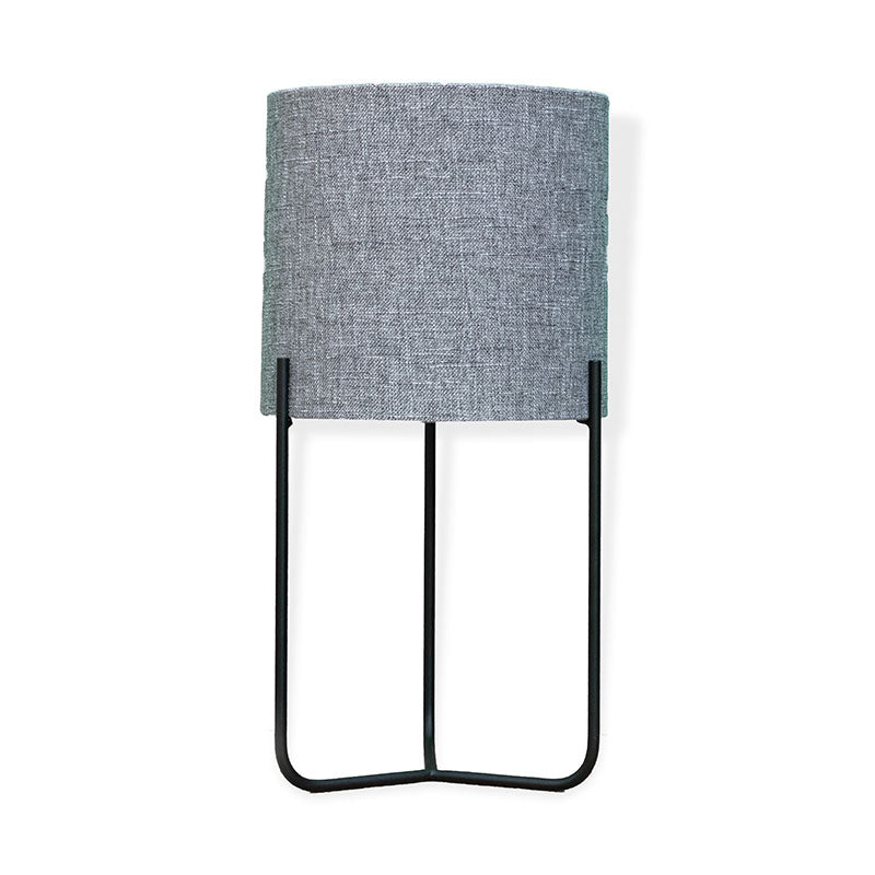 Round wire table lamp & shade