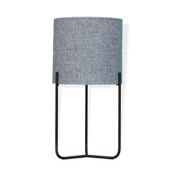 Round wire table lamp & shade