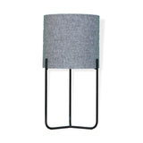 Round wire table lamp & shade