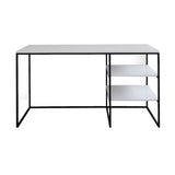 Desk with Shelves front view white top