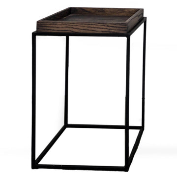 side table with tray
