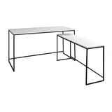 set of desk white top