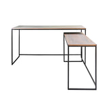 set of desk front view