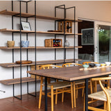 standing shelf with table